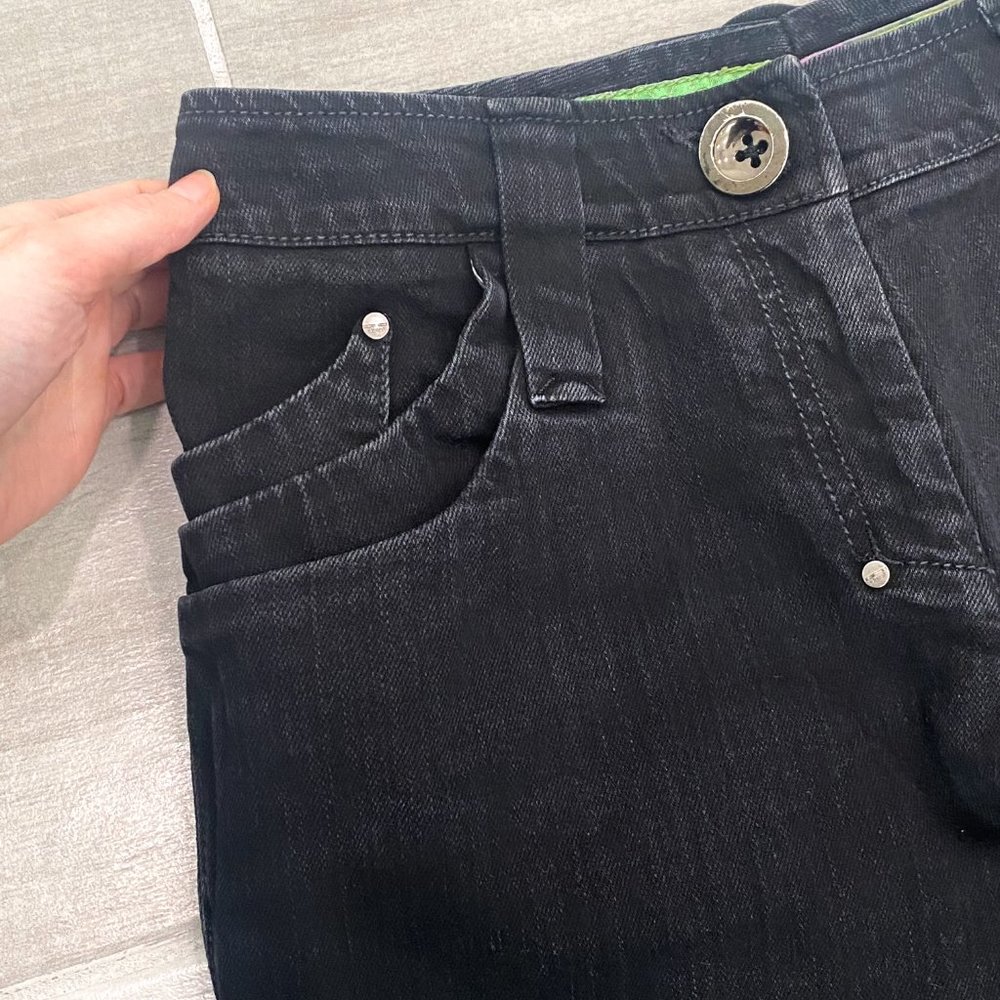 Vintage Ghg Mid-Rise Straight Leg Studded Pocket Jeans In Black Denim Size 29 View 6